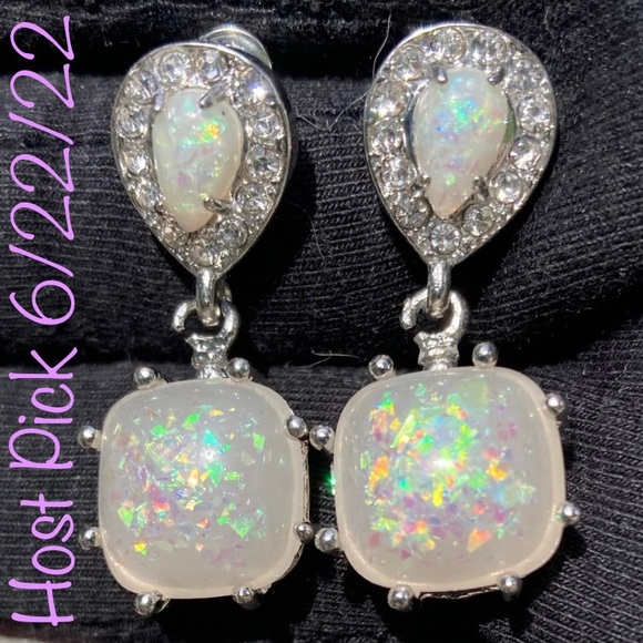 Crystals Jewelry - Genuine Fire Opal Earrings